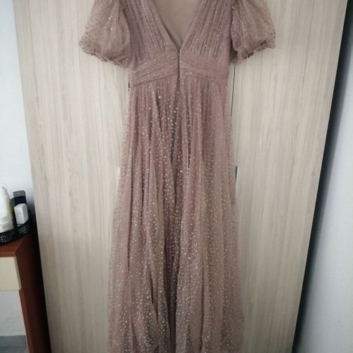 Jaluzzz Abiye long luxury formal pink evening dress size L