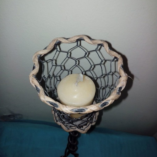 Metal candlestick used with unique design
