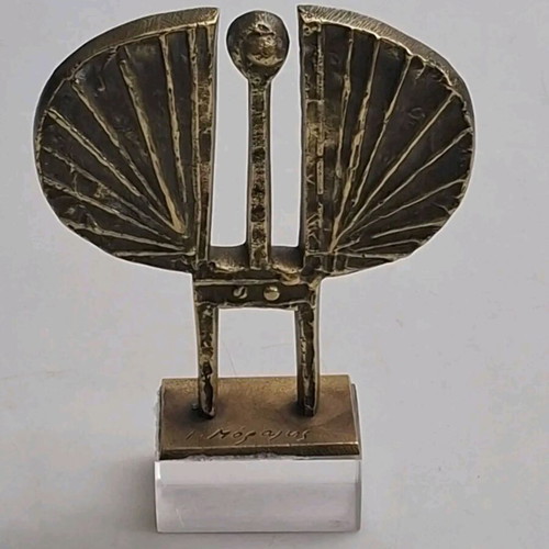 Brass sculpture by I. Moralis Angel like new
