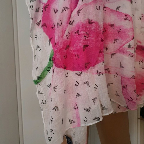 Armani Jeans beach scarf or pareo used, 100% viscose