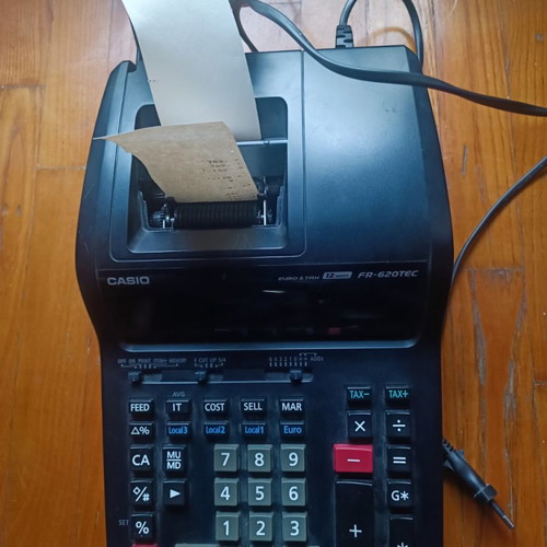 Casio calculator used with printing and correction key