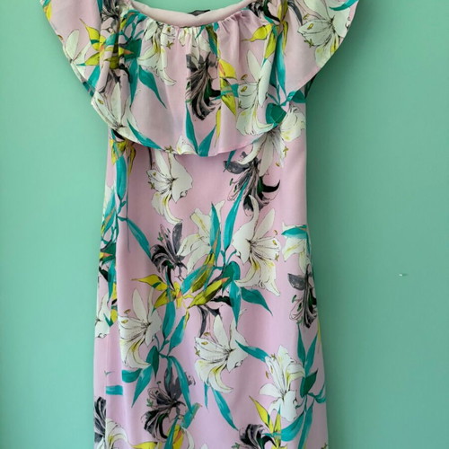 Sisley printed midi dress with floral pattern