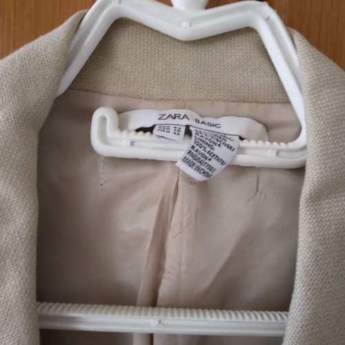 Zara beige suit used, size M/L, linen and viscose