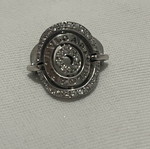 Silver 925 ring with zircon used, size 57