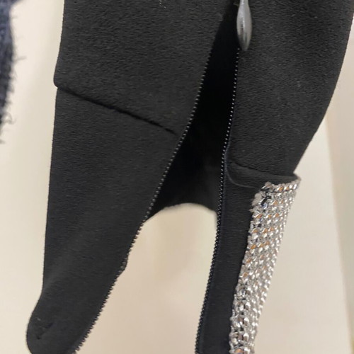 Zara top with rhinestones new, medium, black