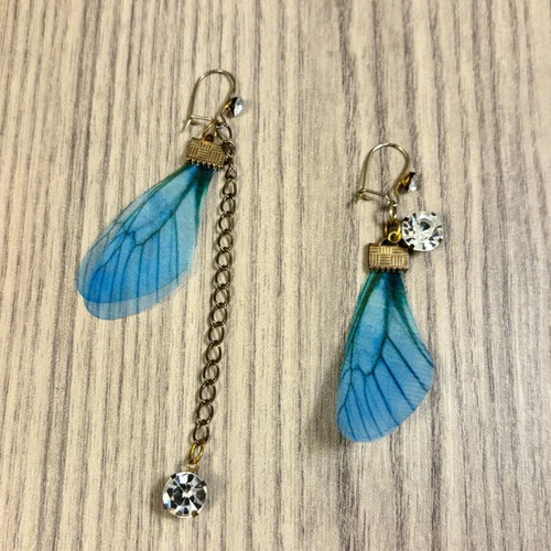 Earrings fairy handmade used, turquoise and gold