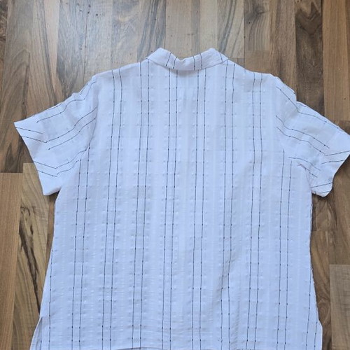 Men's Shirt with Short Sleeves and Zipper Like New, White