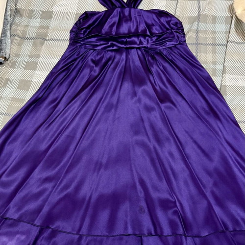 Silk dress purple M/L new 100% silk Italian