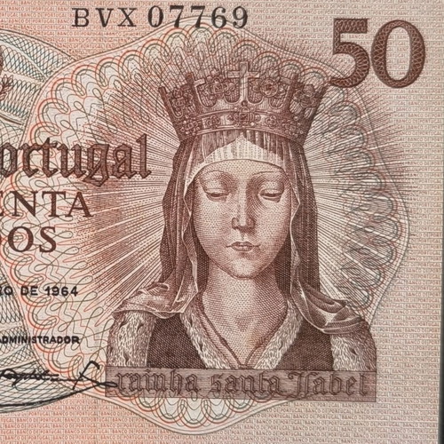 Portugal 50 Escudos 1964 banknote like new