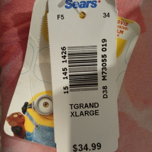 Minion's cotton t-shirt XL black new