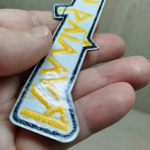Running Wild embroidered patch new, yellow and black