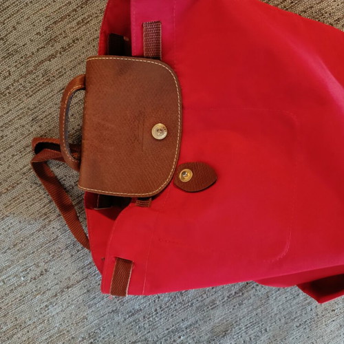 Longchamp Les Pliages Backpack like new, red