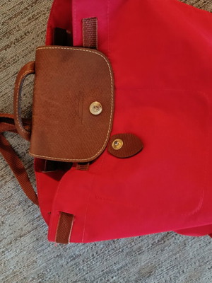 Longchamp Les Pliages Backpack like new, red