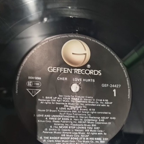 Cher Love Hurts vinyl used