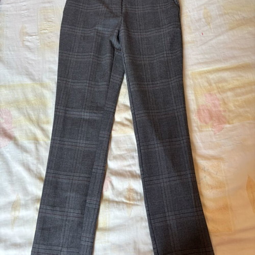 Zara Basic plaid women's pants XS like new, gray check