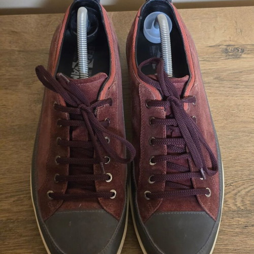 Salvatore Ferragamo men's casual shoes used, leather and suede, size 44