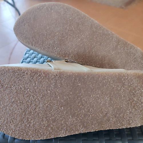 Zara leather sabots beige size 41 like new with iron rings