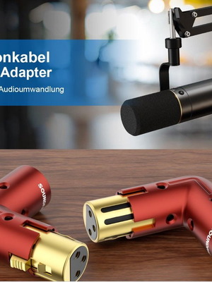 Soundfam Ρυθμιζόμενος Προσαρμογέας XLR 90 μοιρών σετ 2 Καινούργιο