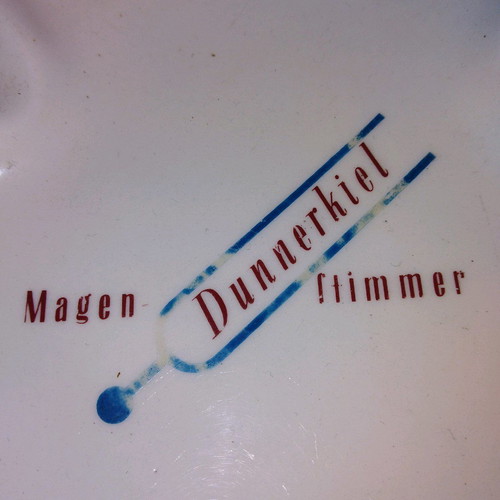 Dunnerkiel porcelain ashtray used, old collectible