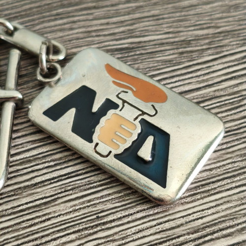 Vintage ND New Democracy Mitsotakis keychain