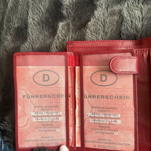 Franco women's leather wallet like new, red