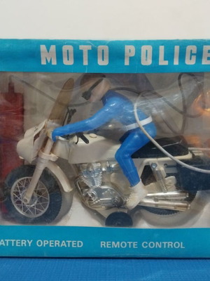Moto Police vintage toy Lyra used Greek made
