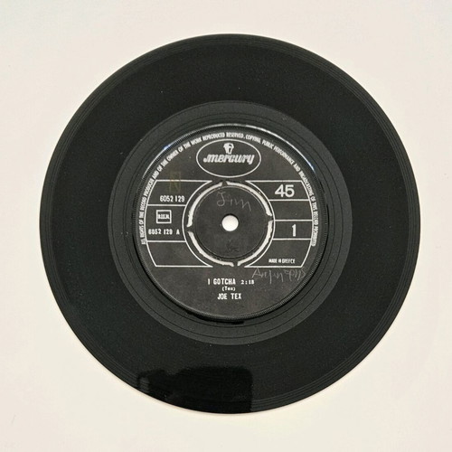 Joe Tex I Gotcha 7" vinyl single used, Greek pressing 1972
