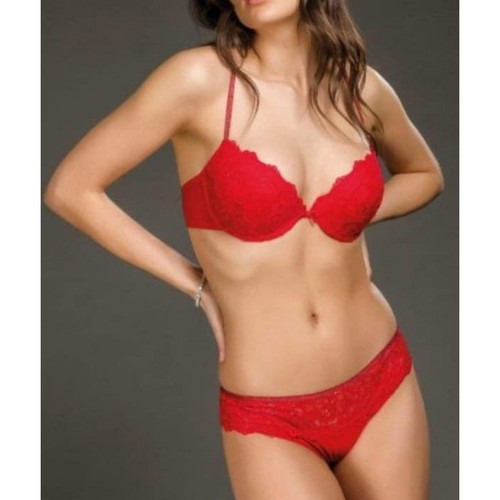 Jadea women's red lace set size Large new
