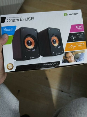 Tracer Orlando USB 5W speakers with wooden case new