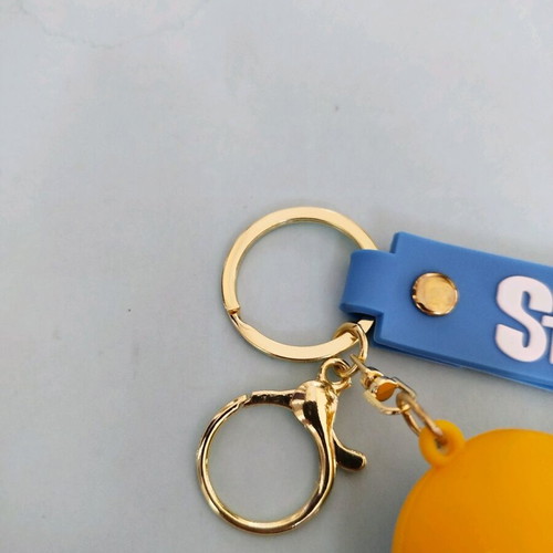 Stitch silicone keychain like new, blue and red