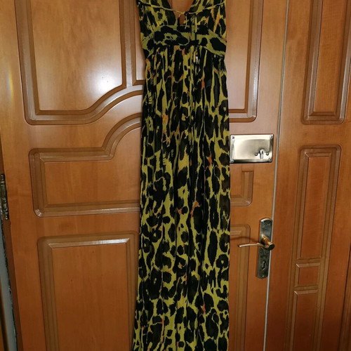 Φόρεμα παραλίας animal print καινούργιο, κίτρινο