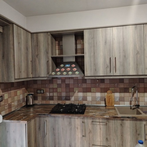 Complete kitchen with built-in oven and gas stove, like new