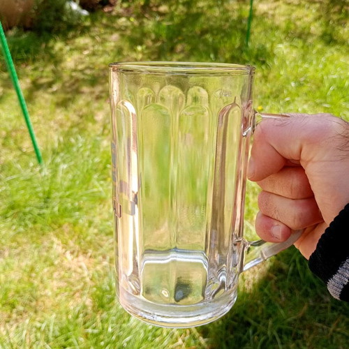 Löwenbräu collectible beer glasses used, pack of 2, 0.5L