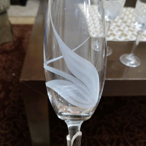Crystal flute glasses, set of 3, like new
