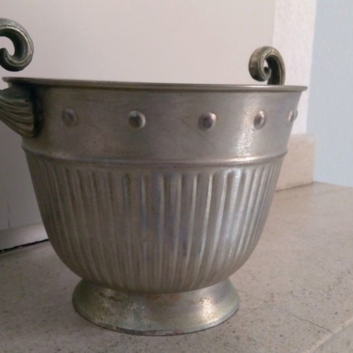 Vintage Indian Metal Planters / Pots