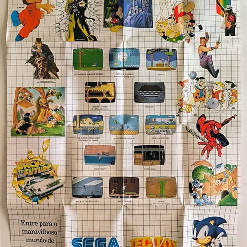 Sega Master System poster like new, very large size