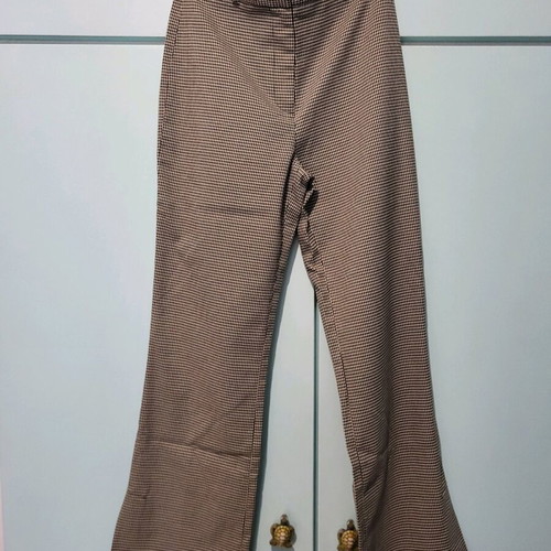 Zara flared pants like new, stable check pattern