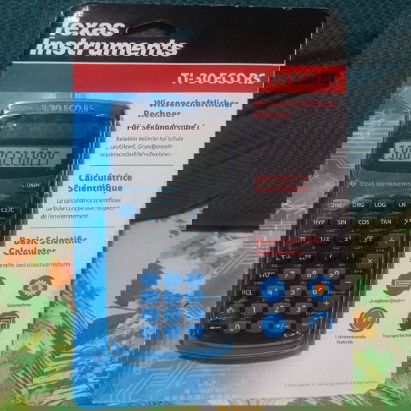 Texas Instruments TI-30 ECO RS Solar Calculator ηλιακό επιστημονική αριθμομηχανή κομπιουτεράκι