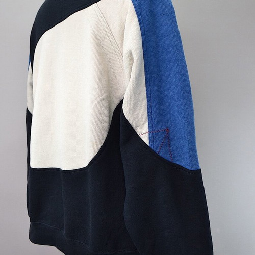 Nike reworked corduroy sweater size L, blue and beige