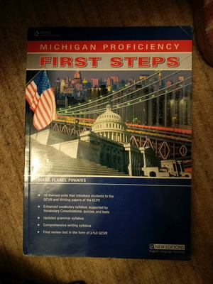 Michigan Proficiency First Steps book used with notes and answers
