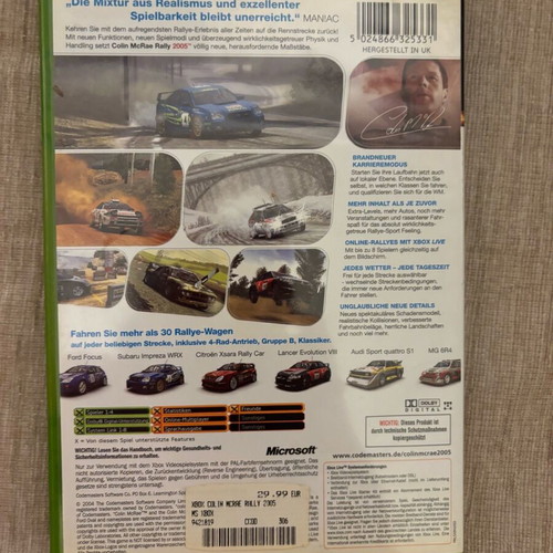 Colin McRae Rally 2005 Xbox Original German used complete