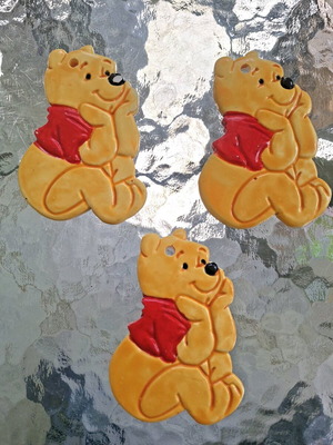 Πηλινα διακοσμητικά Winnie σαν καινούργια, σετ 3 τεμαχίων με μαγνήτες