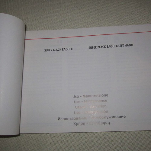 Super Black Eagle II owner's manual used, six-language guide