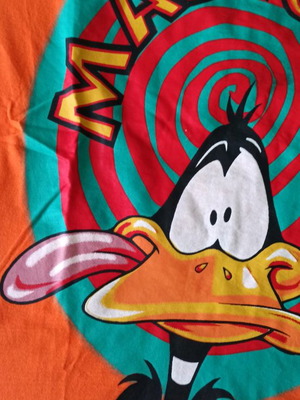 T-shirt Daffy Duck vintage μεταχειρισμένο, μέγεθος L, πορτοκαλί