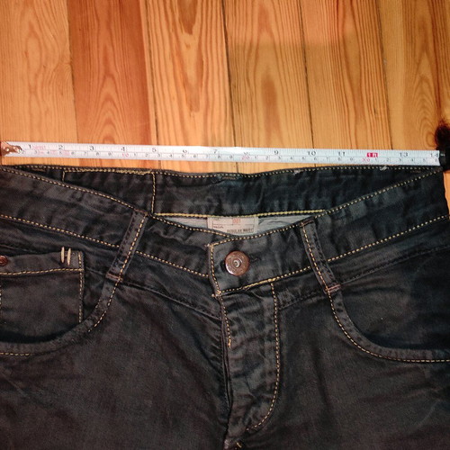 Zara bootcut jeans refurbished, size S, gray with blue undertones