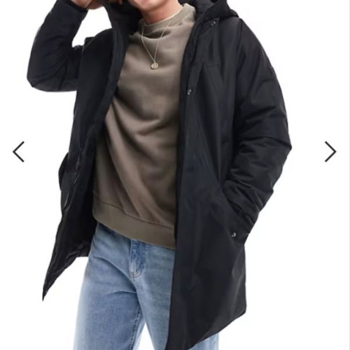 Only And Sons waterproof technical parka with hood black, like new, Small