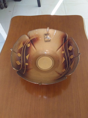 Studio ad handmade glass fontaniera like new, 19 cm diameter