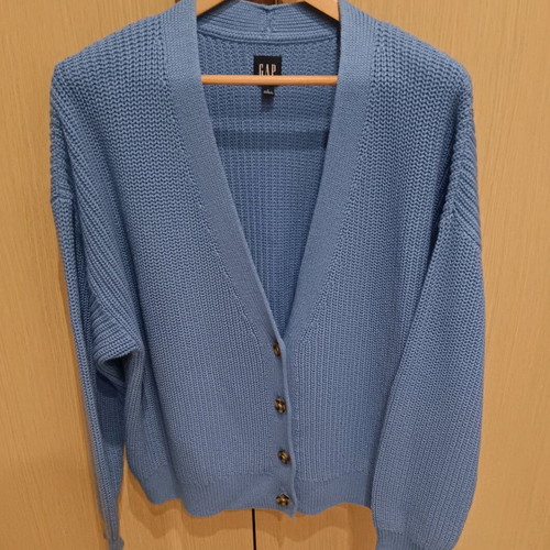 GAP women's cotton cardigan new, blue XL