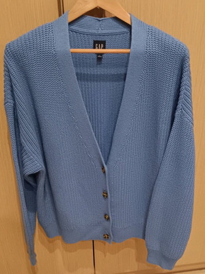 GAP women's cotton cardigan new, blue XL