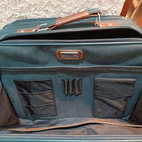 Vintage Gino De Vinci travel bag and briefcase like new, teal